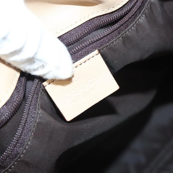 GUCCI Shoulder Bag Leather Beige Silver Auth bs27650 - Picture 12 of 16